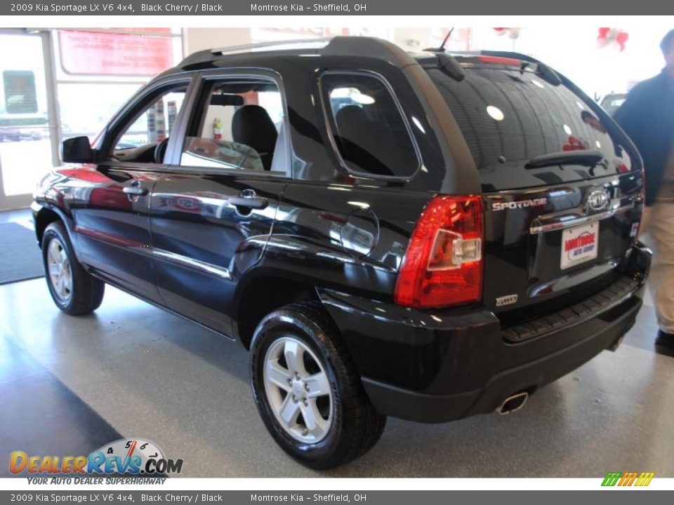 2009 Kia Sportage LX V6 4x4 Black Cherry / Black Photo #5