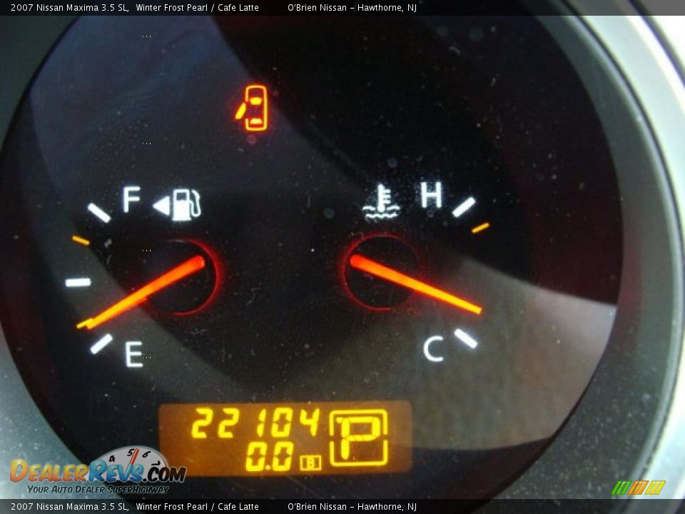 2007 Nissan Maxima 3.5 SL Winter Frost Pearl / Cafe Latte Photo #14