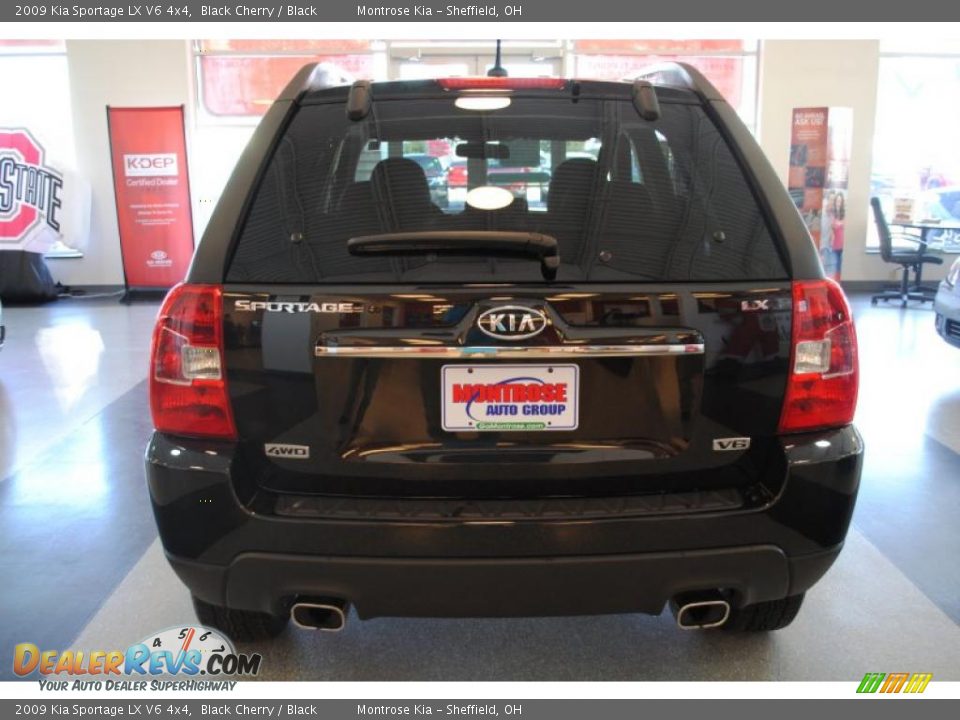 2009 Kia Sportage LX V6 4x4 Black Cherry / Black Photo #6