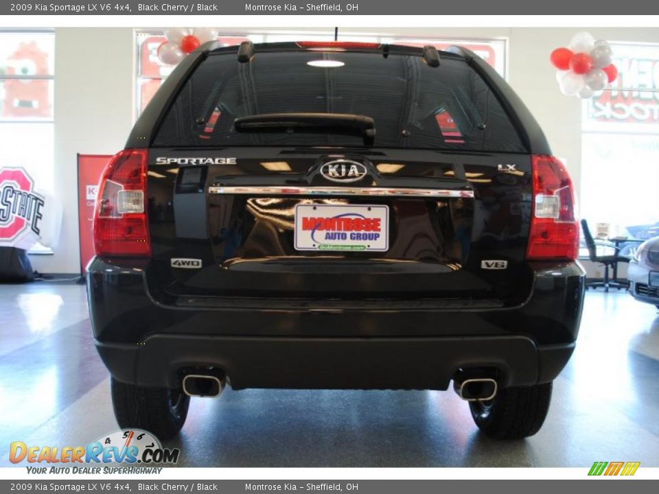 2009 Kia Sportage LX V6 4x4 Black Cherry / Black Photo #7