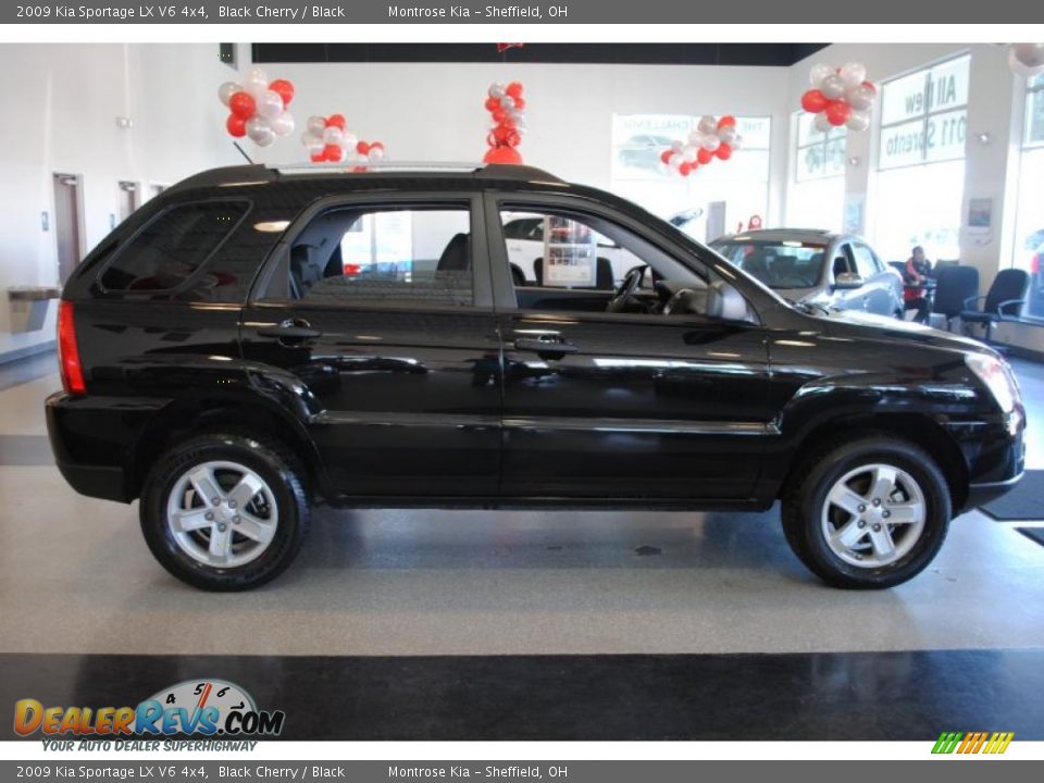 2009 Kia Sportage LX V6 4x4 Black Cherry / Black Photo #9