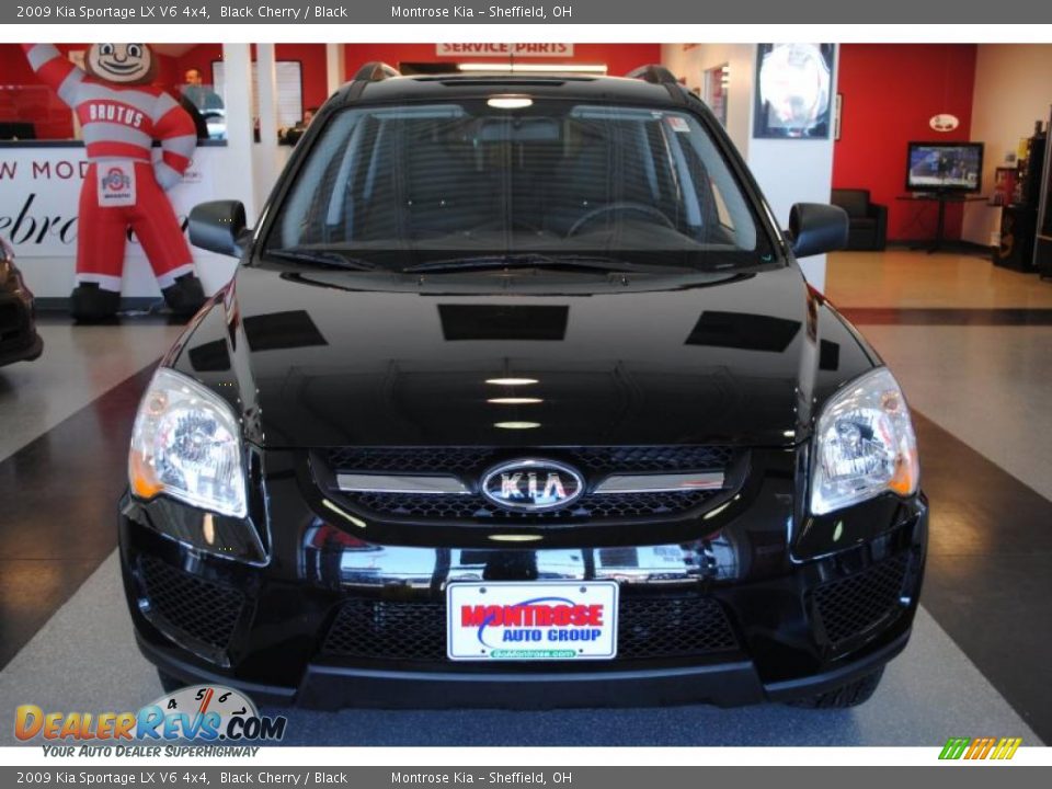 2009 Kia Sportage LX V6 4x4 Black Cherry / Black Photo #11