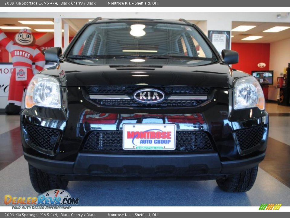 2009 Kia Sportage LX V6 4x4 Black Cherry / Black Photo #12