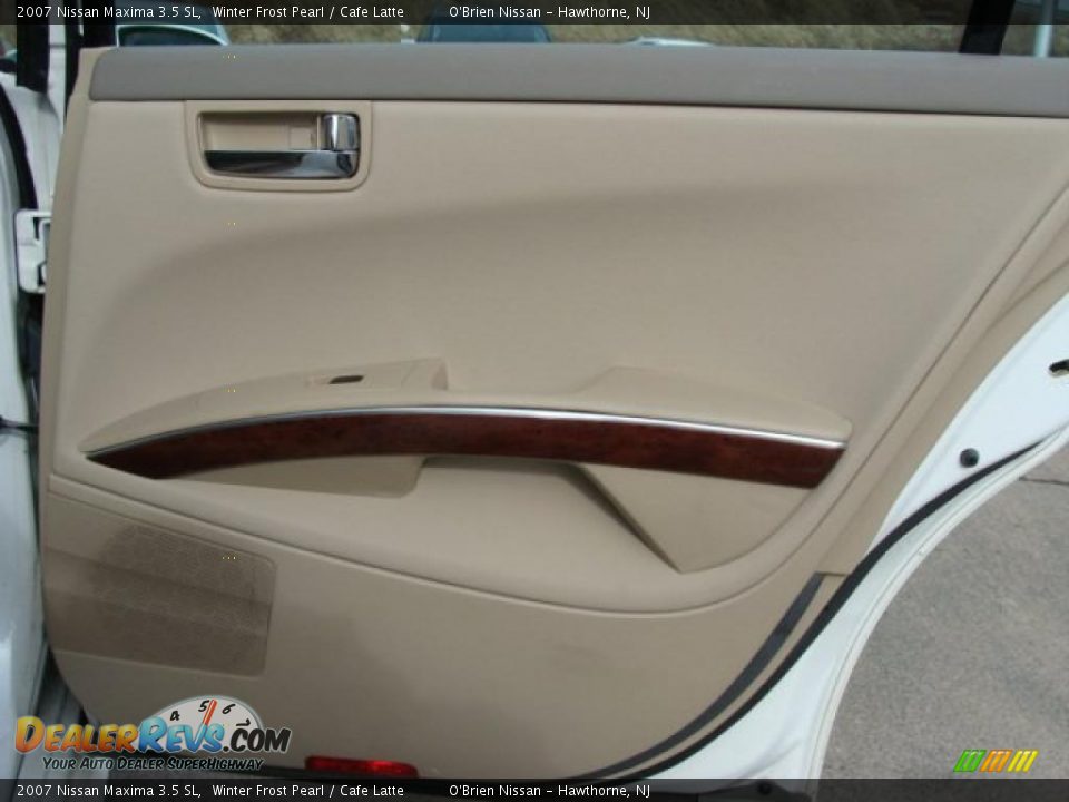 2007 Nissan Maxima 3.5 SL Winter Frost Pearl / Cafe Latte Photo #19
