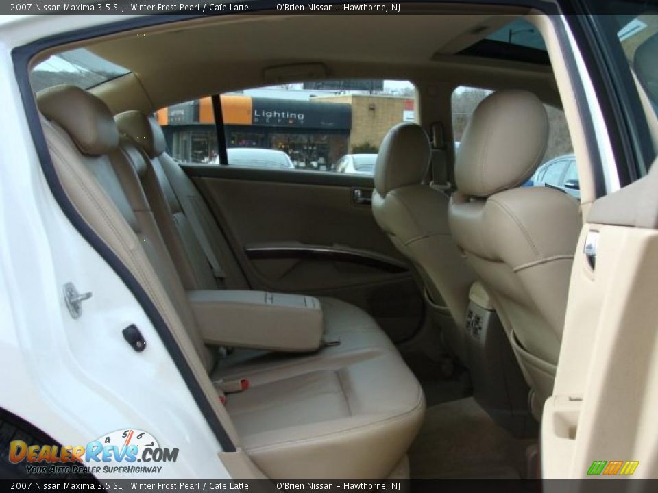 2007 Nissan Maxima 3.5 SL Winter Frost Pearl / Cafe Latte Photo #20