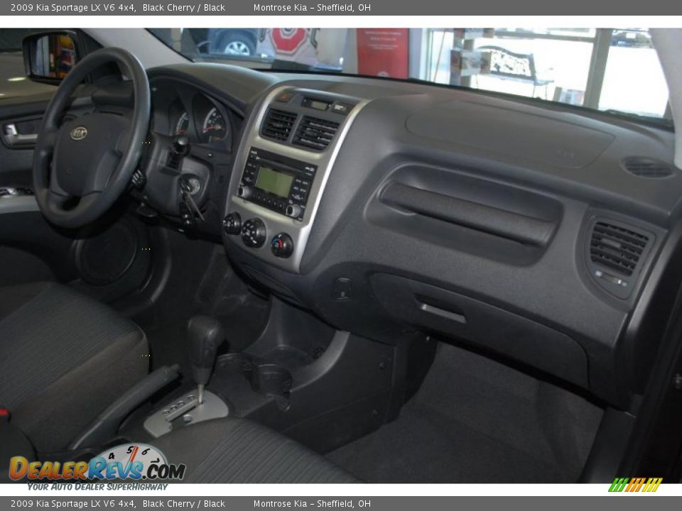2009 Kia Sportage LX V6 4x4 Black Cherry / Black Photo #15