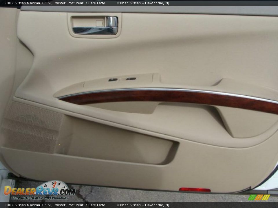 2007 Nissan Maxima 3.5 SL Winter Frost Pearl / Cafe Latte Photo #21