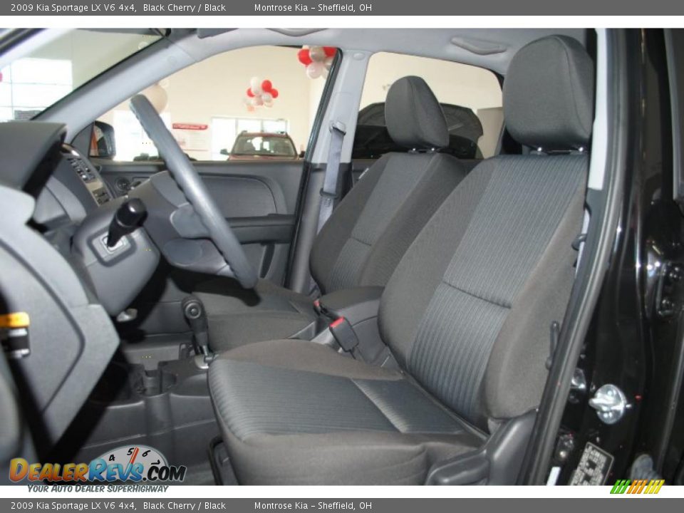2009 Kia Sportage LX V6 4x4 Black Cherry / Black Photo #16
