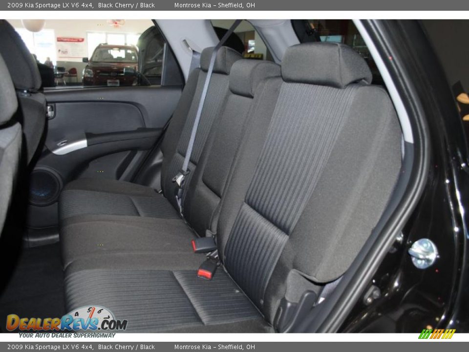 2009 Kia Sportage LX V6 4x4 Black Cherry / Black Photo #18