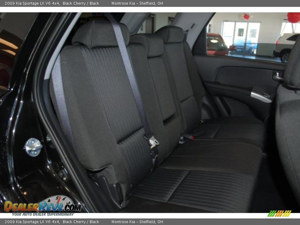2009 Kia Sportage LX V6 4x4 Black Cherry / Black Photo #19