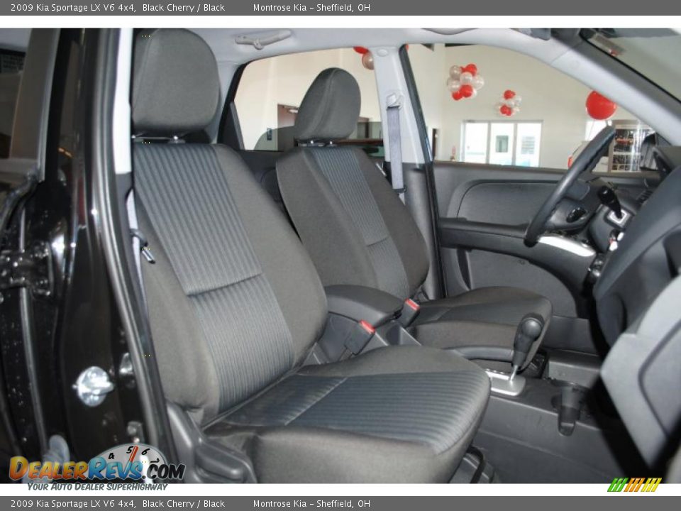 2009 Kia Sportage LX V6 4x4 Black Cherry / Black Photo #21