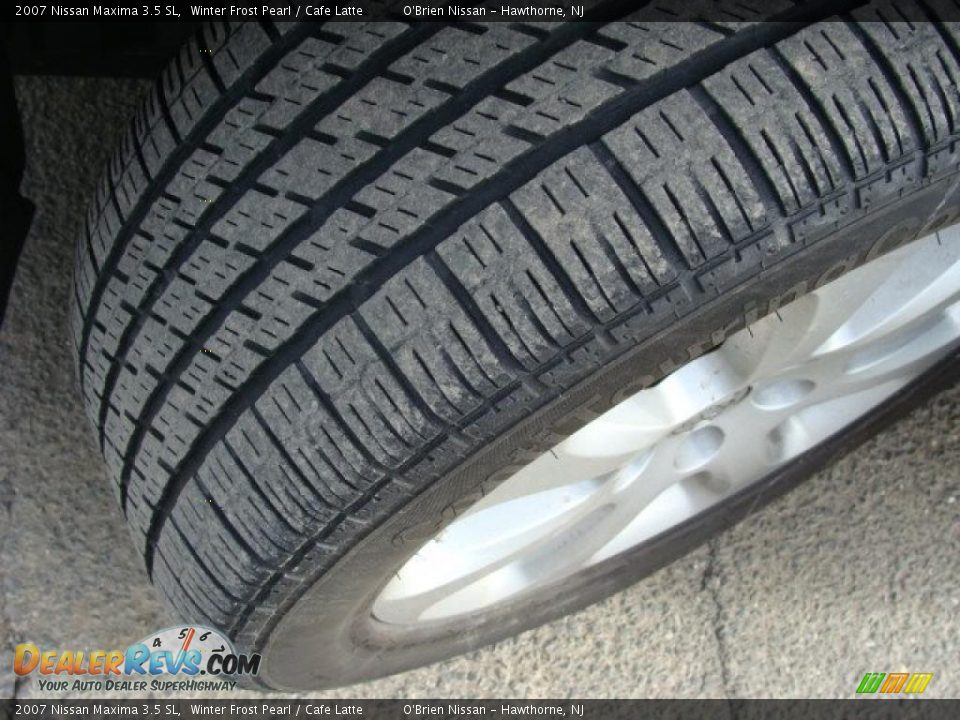 2007 Nissan Maxima 3.5 SL Winter Frost Pearl / Cafe Latte Photo #26