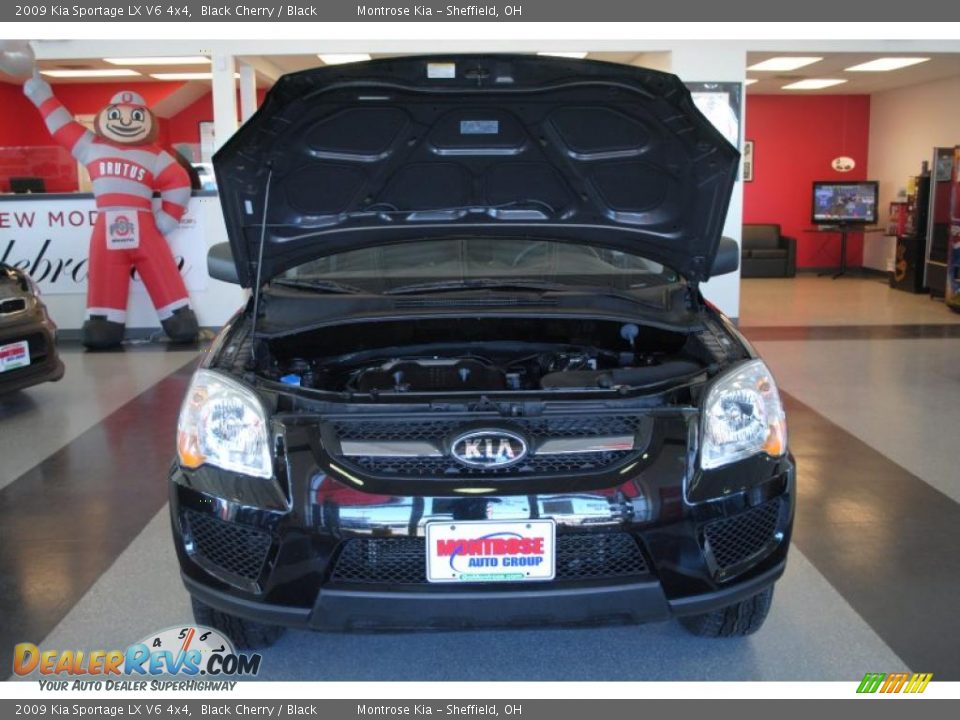 2009 Kia Sportage LX V6 4x4 Black Cherry / Black Photo #22