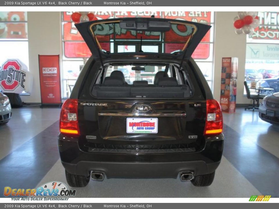 2009 Kia Sportage LX V6 4x4 Black Cherry / Black Photo #26