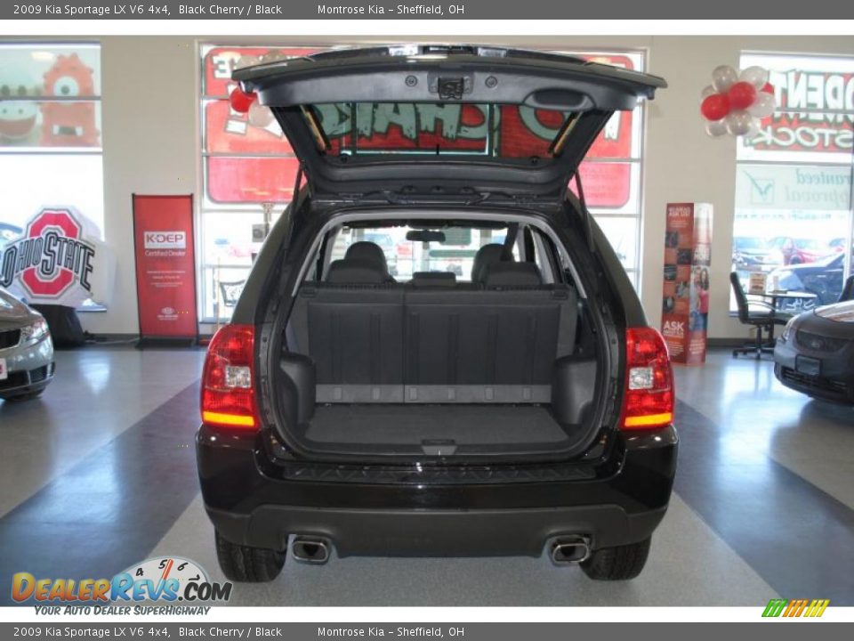 2009 Kia Sportage LX V6 4x4 Black Cherry / Black Photo #27
