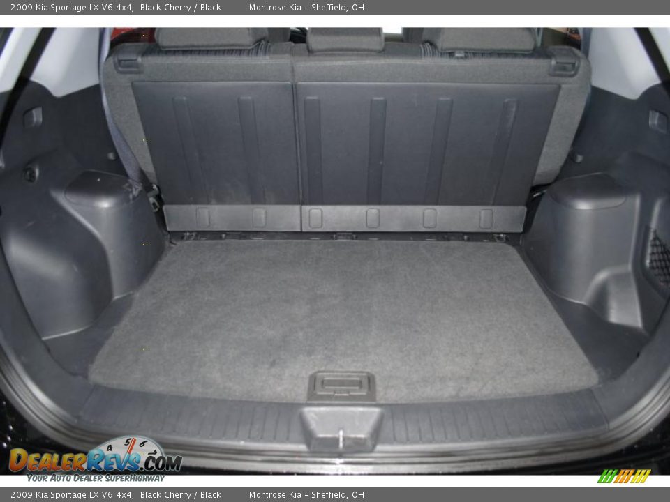 2009 Kia Sportage LX V6 4x4 Black Cherry / Black Photo #28