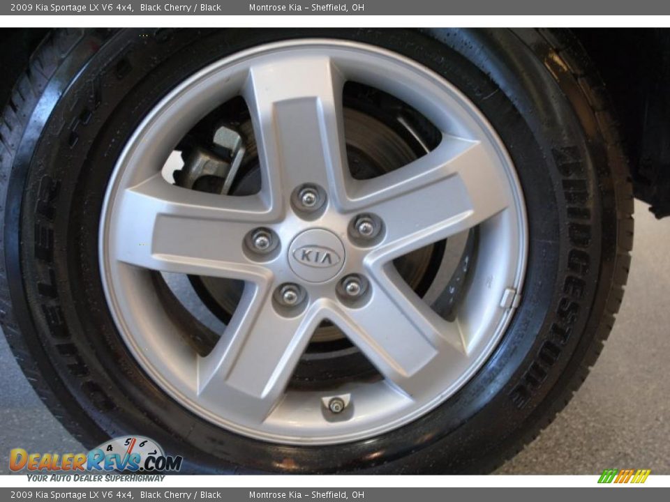 2009 Kia Sportage LX V6 4x4 Black Cherry / Black Photo #31