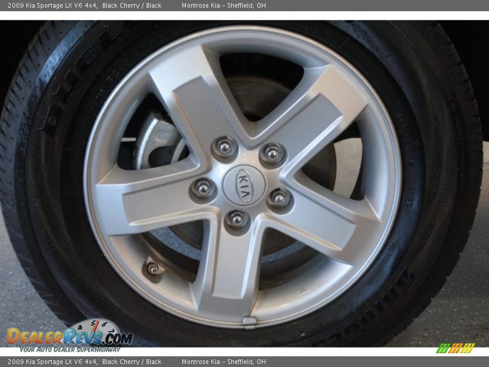 2009 Kia Sportage LX V6 4x4 Black Cherry / Black Photo #32