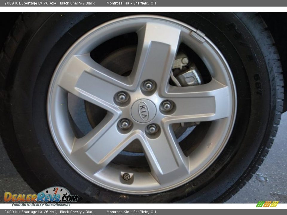 2009 Kia Sportage LX V6 4x4 Black Cherry / Black Photo #34