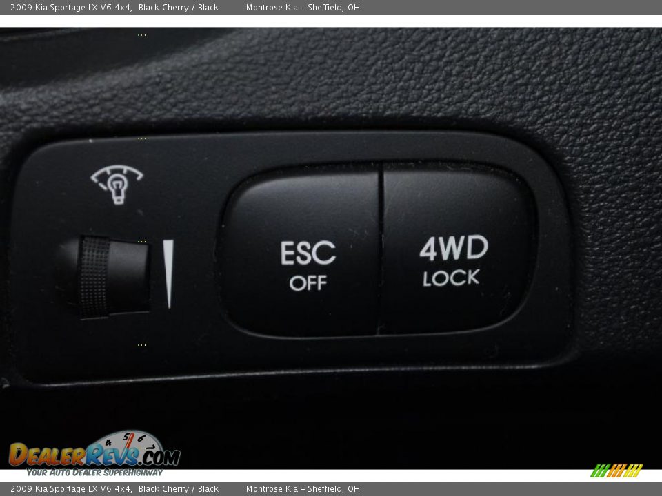 2009 Kia Sportage LX V6 4x4 Black Cherry / Black Photo #35
