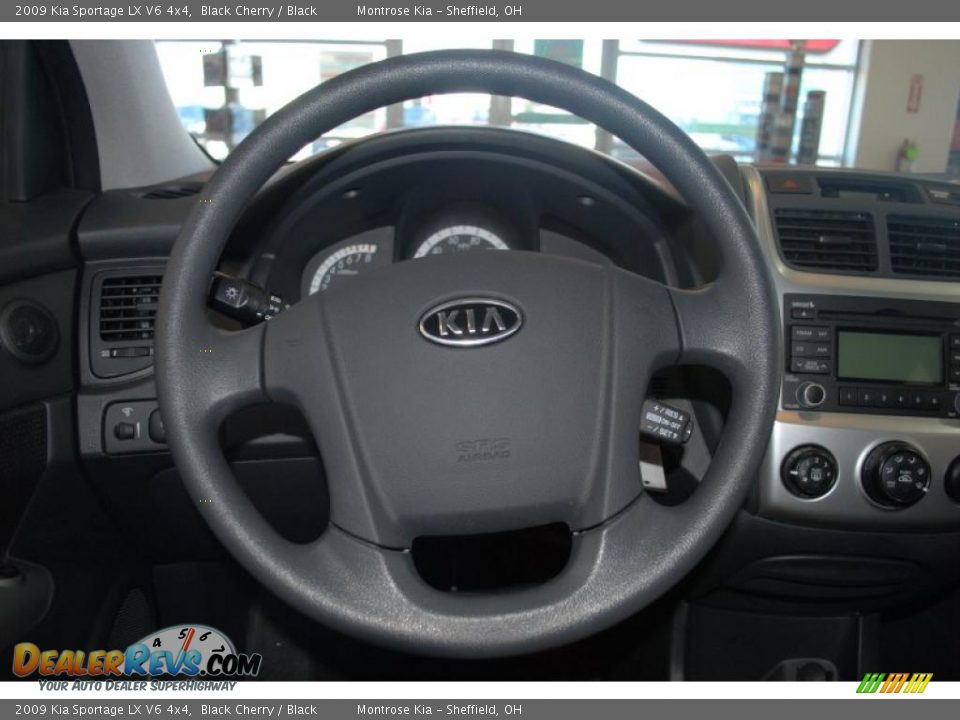 2009 Kia Sportage LX V6 4x4 Black Cherry / Black Photo #36
