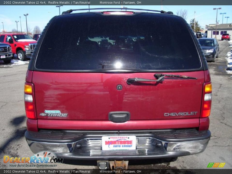 2002 Chevrolet Tahoe LS 4x4 Redfire Metallic / Tan/Neutral Photo #4