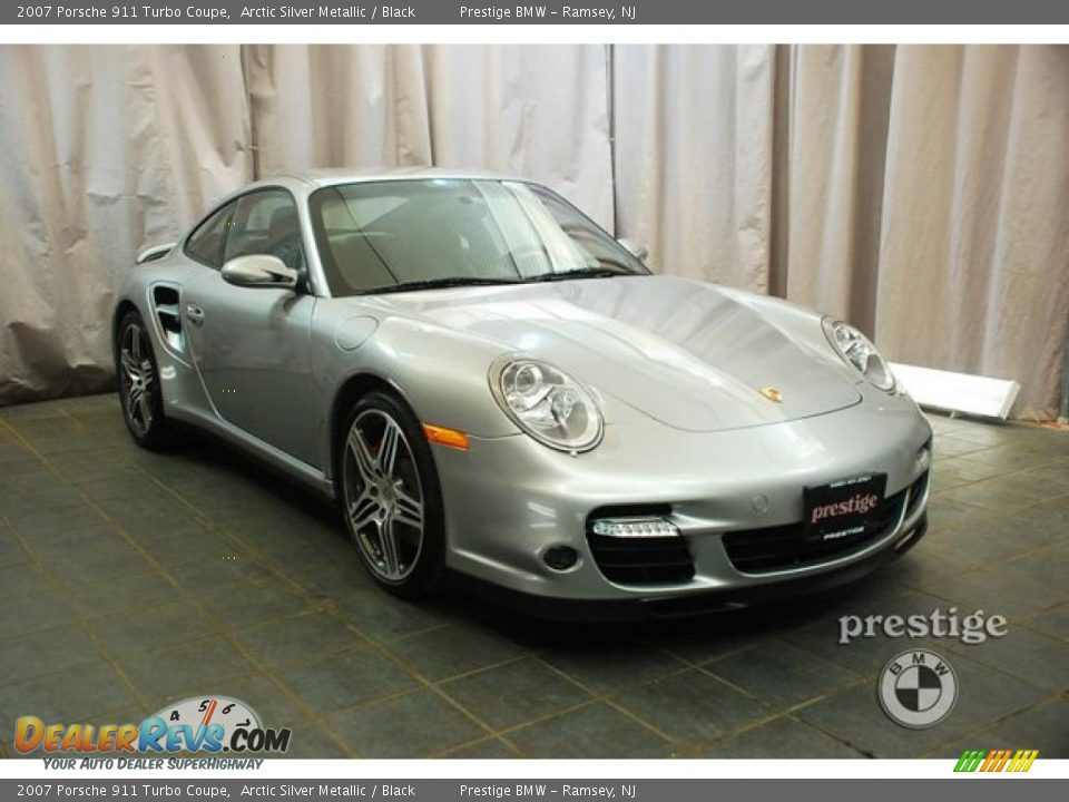 2007 Porsche 911 Turbo Coupe Arctic Silver Metallic / Black Photo #3