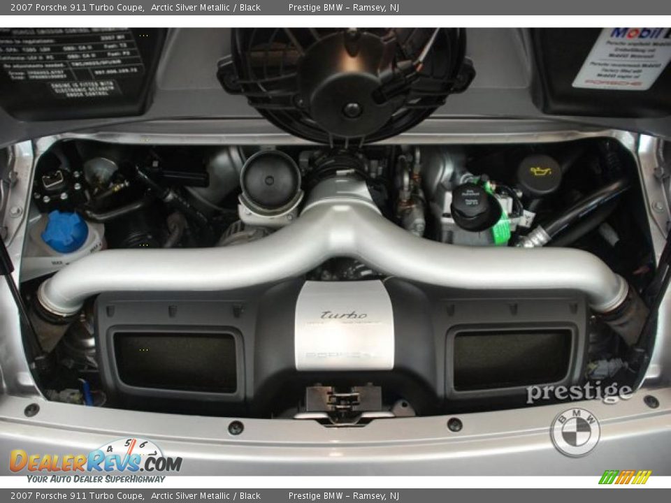 2007 Porsche 911 Turbo Coupe Arctic Silver Metallic / Black Photo #8