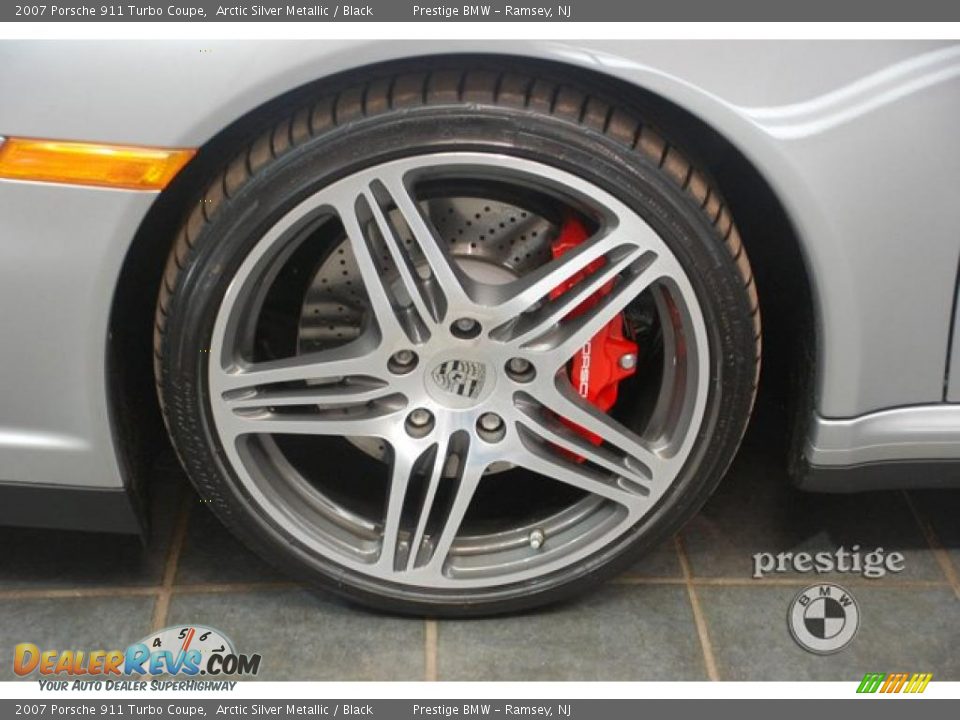 2007 Porsche 911 Turbo Coupe Arctic Silver Metallic / Black Photo #11