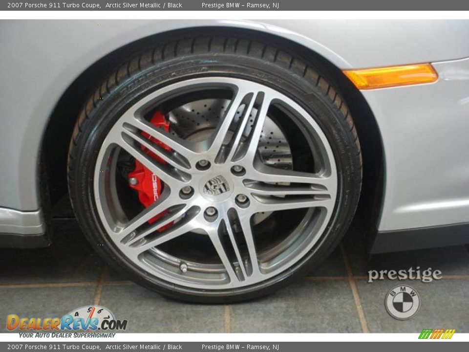 2007 Porsche 911 Turbo Coupe Arctic Silver Metallic / Black Photo #13