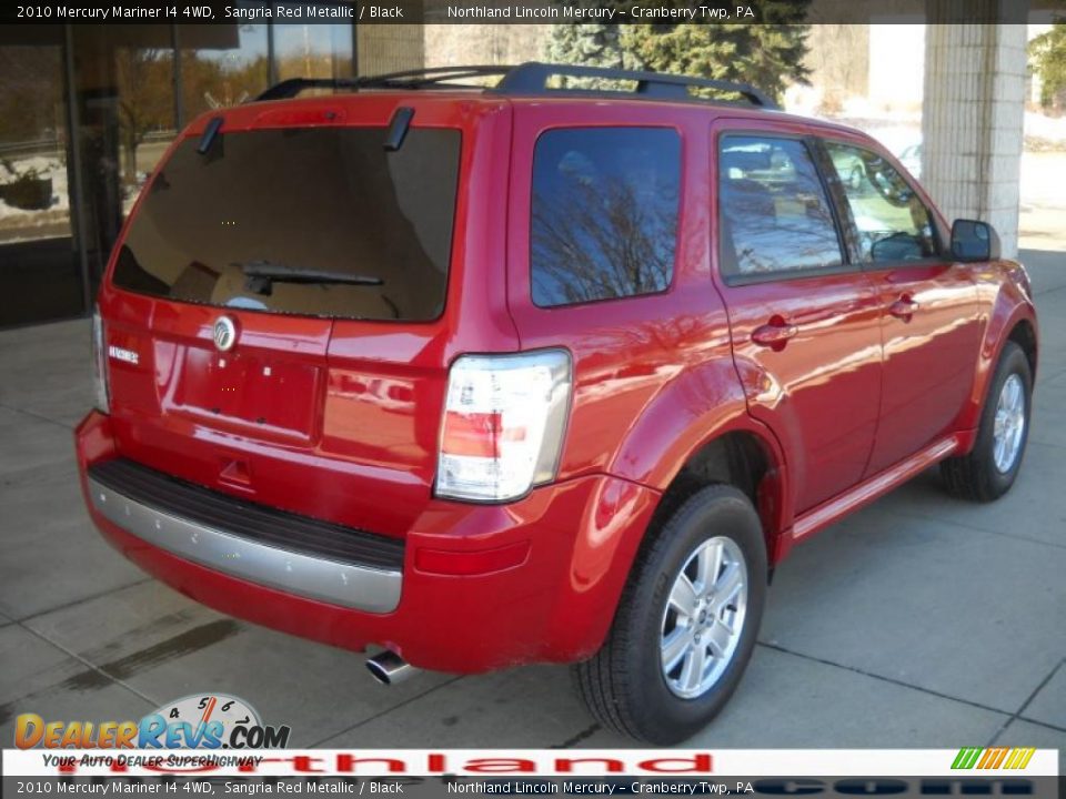 2010 Mercury Mariner I4 4WD Sangria Red Metallic / Black Photo #2