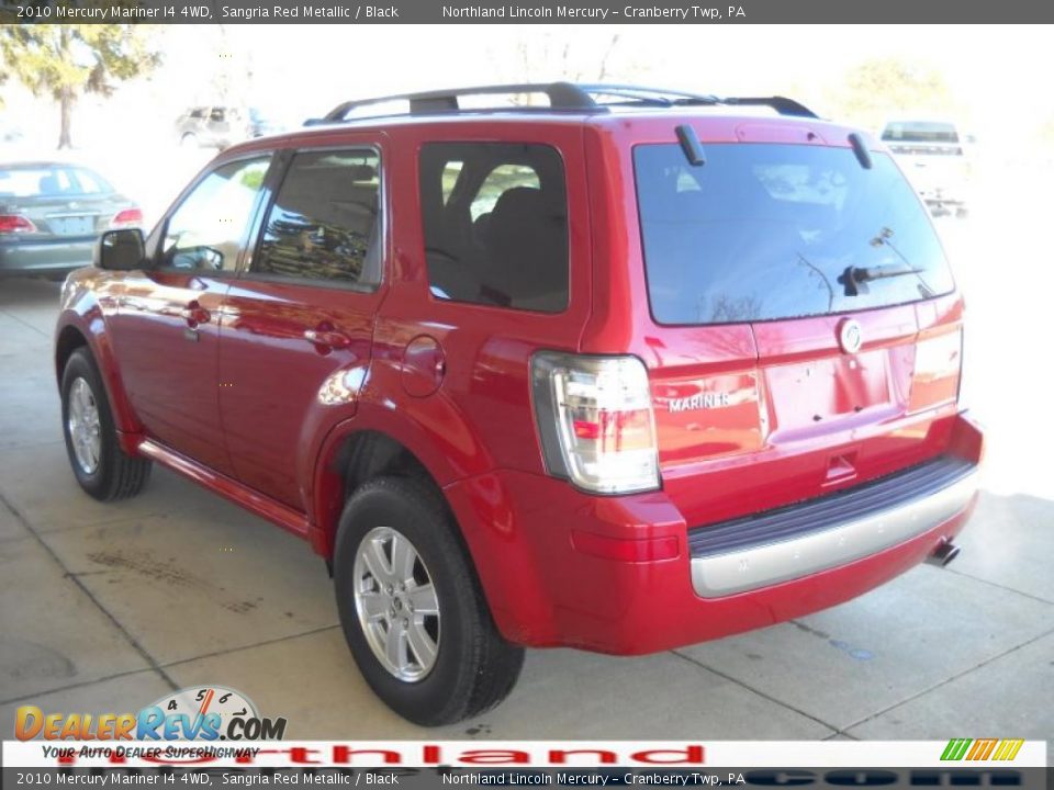 2010 Mercury Mariner I4 4WD Sangria Red Metallic / Black Photo #4