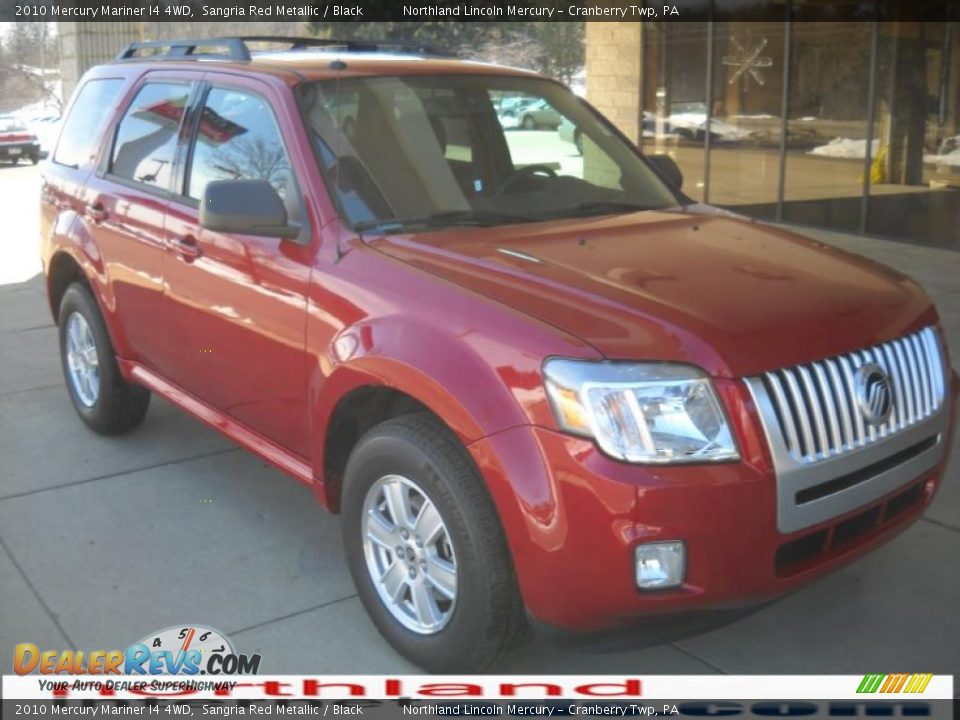 2010 Mercury Mariner I4 4WD Sangria Red Metallic / Black Photo #14
