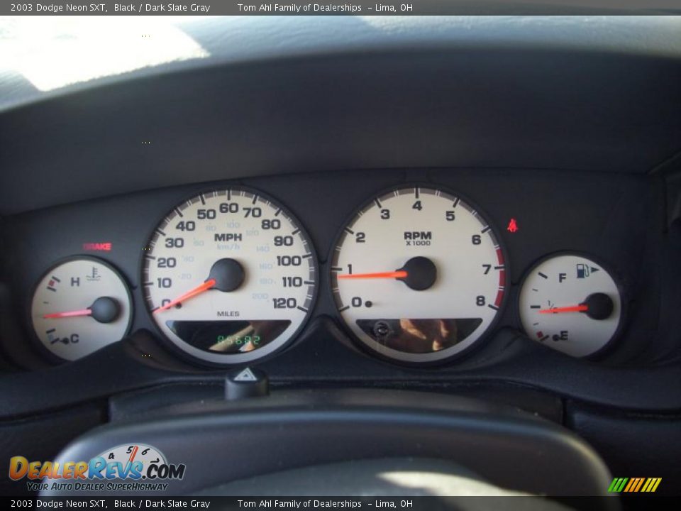 2003 Dodge Neon SXT Black / Dark Slate Gray Photo #6
