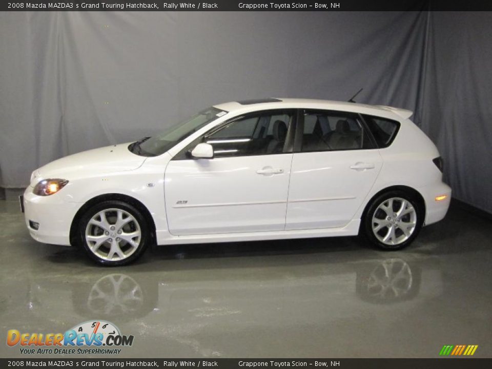 2008 Mazda MAZDA3 s Grand Touring Hatchback Rally White / Black Photo #2
