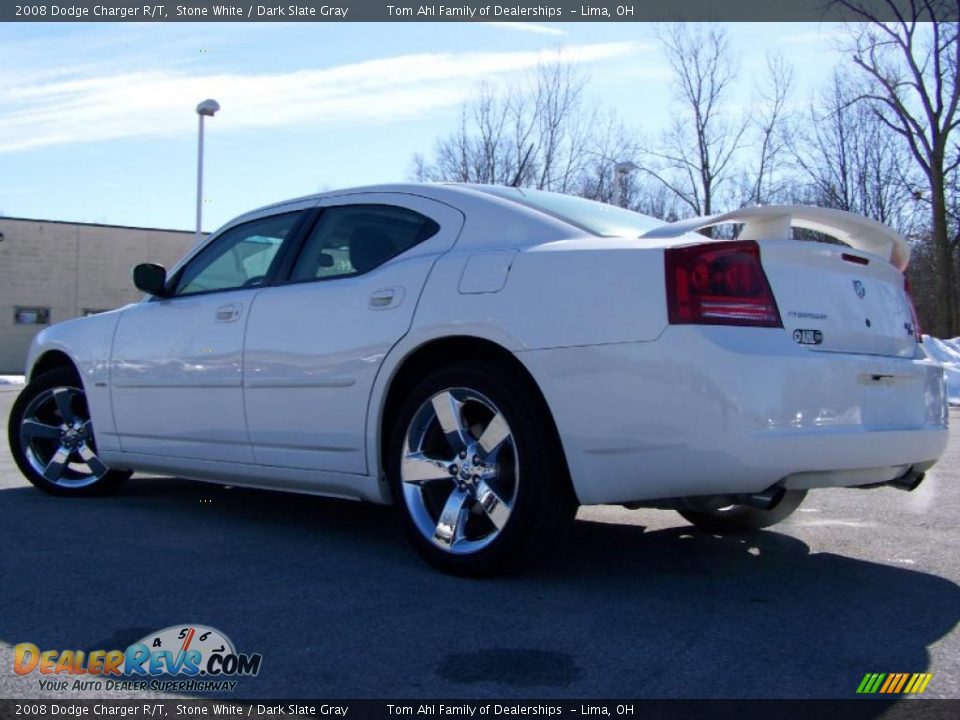2008 Dodge Charger R/T Stone White / Dark Slate Gray Photo #6