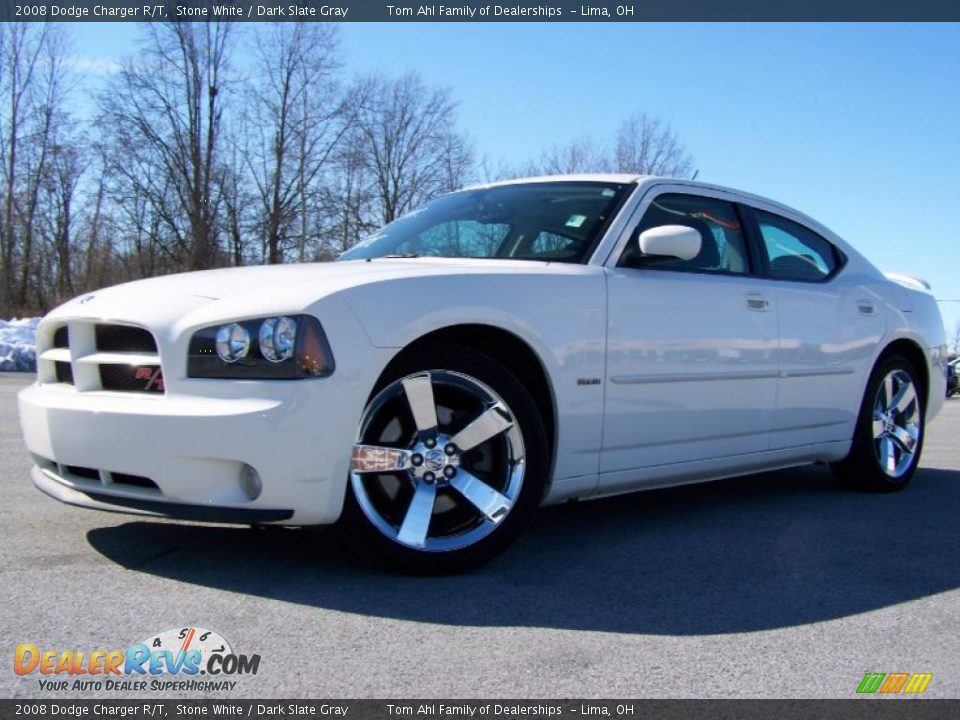 2008 Dodge Charger R/T Stone White / Dark Slate Gray Photo #7