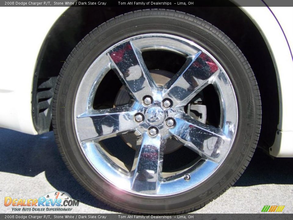 2008 Dodge Charger R/T Stone White / Dark Slate Gray Photo #11