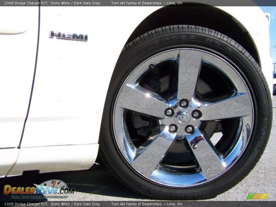 2008 Dodge Charger R/T Stone White / Dark Slate Gray Photo #12