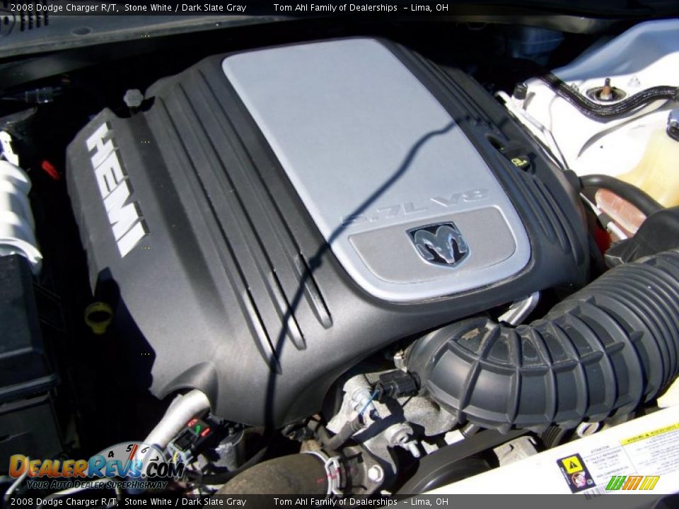 2008 Dodge Charger R/T Stone White / Dark Slate Gray Photo #25