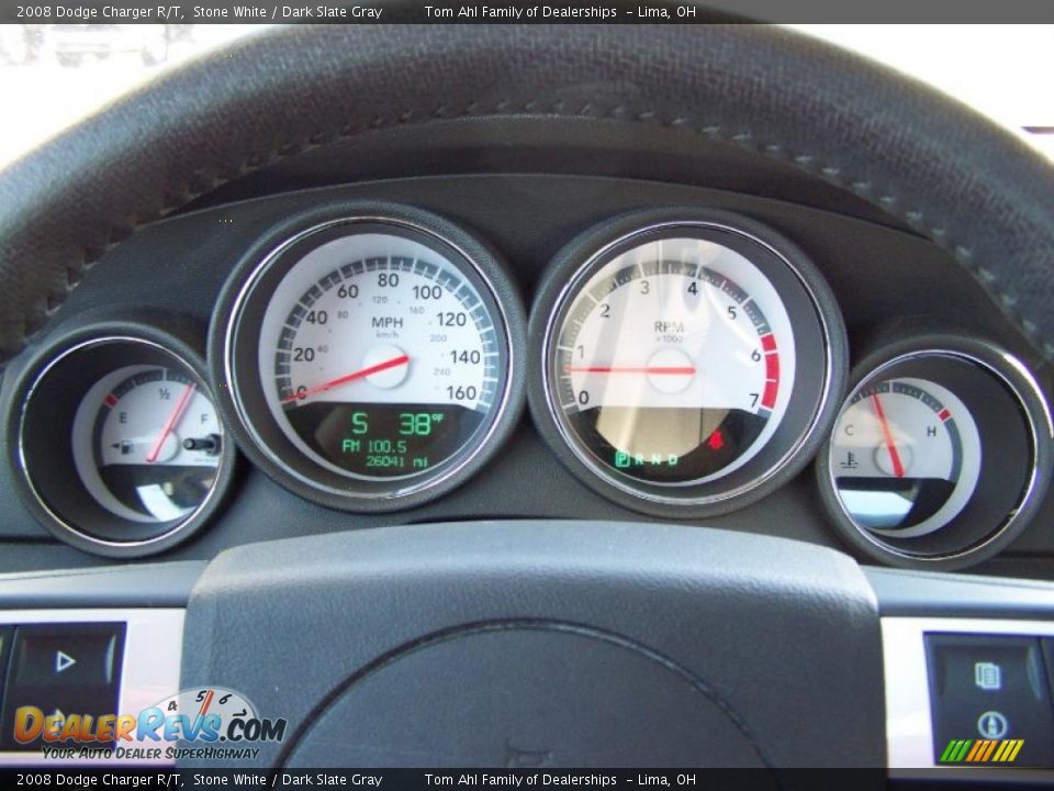 2008 Dodge Charger R/T Stone White / Dark Slate Gray Photo #26
