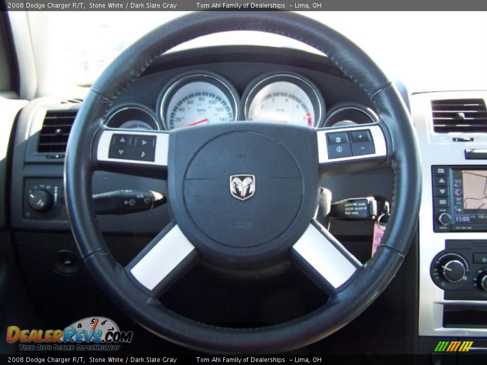 2008 Dodge Charger R/T Stone White / Dark Slate Gray Photo #27