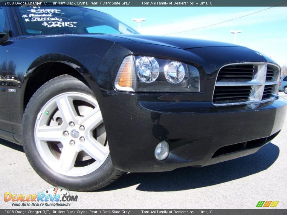 2008 Dodge Charger R/T Brilliant Black Crystal Pearl / Dark Slate Gray Photo #2