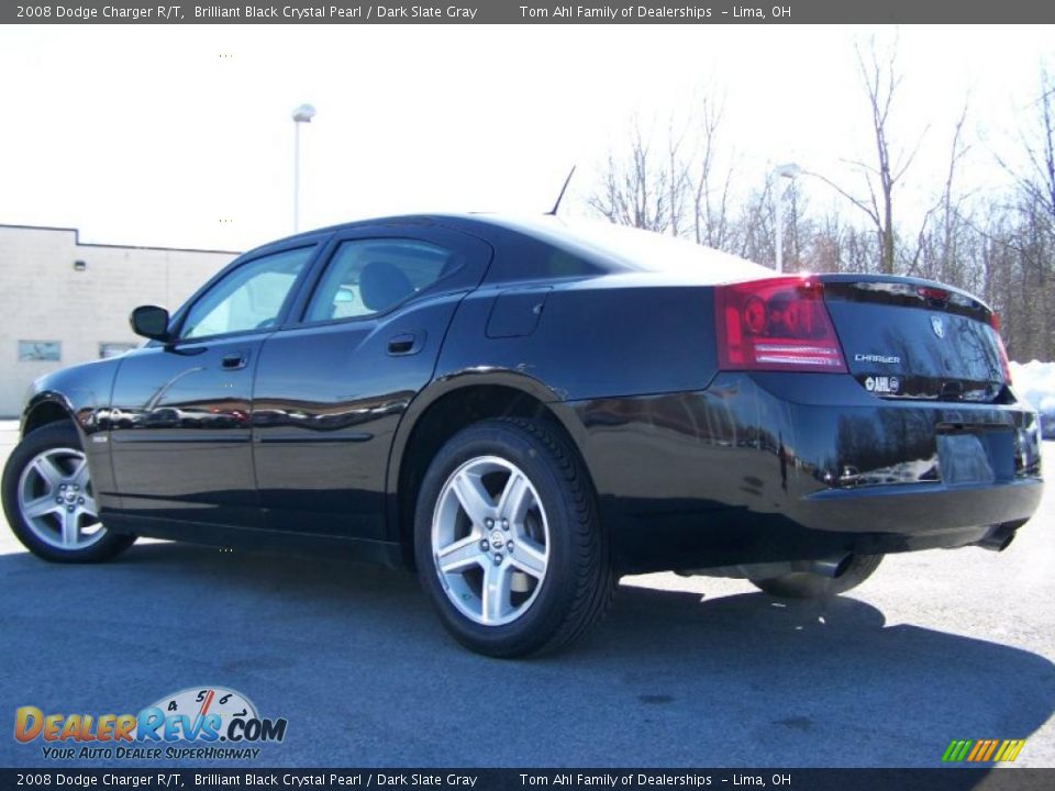 2008 Dodge Charger R/T Brilliant Black Crystal Pearl / Dark Slate Gray Photo #4