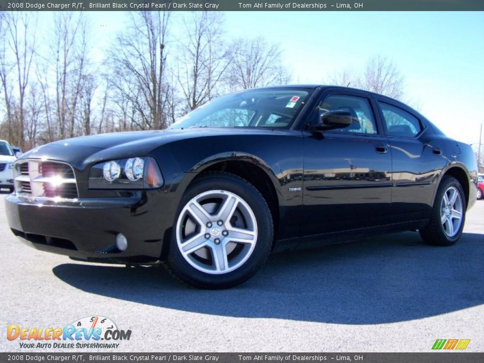 2008 Dodge Charger R/T Brilliant Black Crystal Pearl / Dark Slate Gray Photo #5
