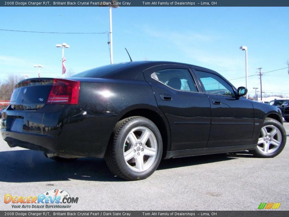 2008 Dodge Charger R/T Brilliant Black Crystal Pearl / Dark Slate Gray Photo #7