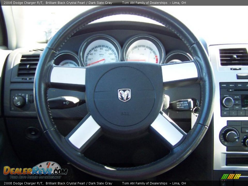 2008 Dodge Charger R/T Brilliant Black Crystal Pearl / Dark Slate Gray Photo #20