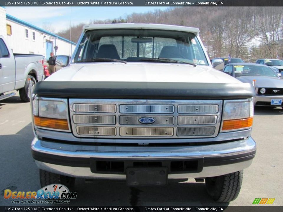 1997 Ford F250 XLT Extended Cab 4x4 Oxford White / Medium Graphite Photo #4