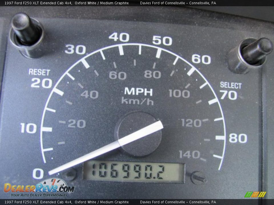 1997 Ford F250 XLT Extended Cab 4x4 Oxford White / Medium Graphite Photo #20