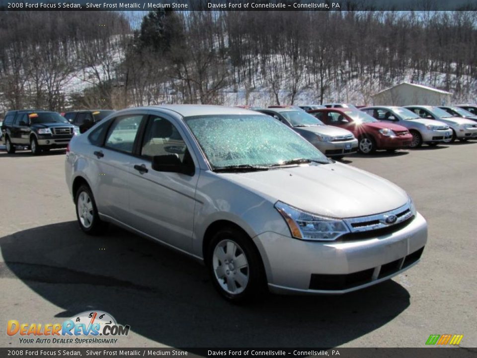 2008 Ford Focus S Sedan Silver Frost Metallic / Medium Stone Photo #4